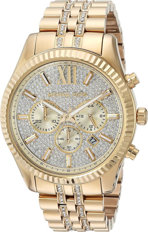 gold mk watch for men